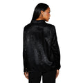 Black - Back - Principles Womens-Ladies Metallic Collared Regular Shirt