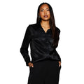 Black - Front - Principles Womens-Ladies Metallic Collared Regular Shirt