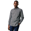 Navy - Front - Maine Mens Micro Geo Print Long-Sleeved Shirt