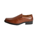 Tan - Back - Maine Mens Smart Faux Leather Shoes