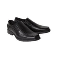 Black - Front - Maine Mens Smart Faux Leather Shoes