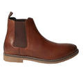 Brown - Back - Maine Mens Leather Chelsea Boots