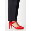 Red - Front - Good For The Sole Womens-Ladies Emma Pointed Wide Court Shoes