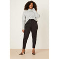 Black - Lifestyle - Dorothy Perkins Womens-Ladies Part Elasticated Plus Ankle Grazer Trousers