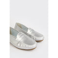 Silver - Side - Good For The Sole Womens-Ladies Nessa Leather Loafers