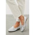 Silver - Lifestyle - Good For The Sole Womens-Ladies Nessa Leather Loafers