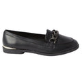 Black - Back - Dorothy Perkins Womens-Ladies Leila Chain Patent PU Loafers