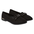 Natural Black - Front - Dorothy Perkins Womens-Ladies Leila Chain Patent PU Loafers