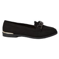 Natural Black - Back - Dorothy Perkins Womens-Ladies Leila Chain Patent PU Loafers