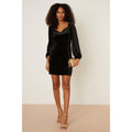 Black - Lifestyle - Dorothy Perkins Womens-Ladies Velvet Sweetheart Mini Dress