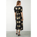 Black - Back - Dorothy Perkins Womens-Ladies Floral Button-Down Midi Dress