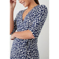 Navy - Side - Dorothy Perkins Womens-Ladies Spotted Wrap Midi Dress