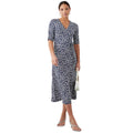 Navy - Front - Dorothy Perkins Womens-Ladies Spotted Wrap Midi Dress