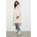 Pink - Pack Shot - Dorothy Perkins Womens-Ladies Teddy Collared Longline Coat