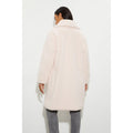 Pink - Back - Dorothy Perkins Womens-Ladies Teddy Collared Longline Coat