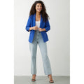 Cobalt Blue - Pack Shot - Dorothy Perkins Womens-Ladies Ruched Blazer