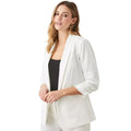 Cream - Front - Dorothy Perkins Womens-Ladies Ruched Blazer