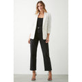 Cream - Close up - Dorothy Perkins Womens-Ladies Ruched Blazer