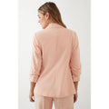 Blush - Back - Dorothy Perkins Womens-Ladies Ruched Blazer