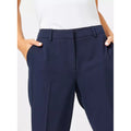 Navy - Side - Dorothy Perkins Womens-Ladies Naples Petite Ankle Grazer Trousers