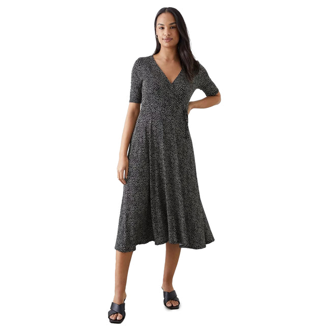 Spotted hotsell wrap dress