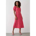 Pink - Lifestyle - Dorothy Perkins Womens-Ladies Animal Print Square Neck Midi Dress