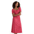 Pink - Front - Dorothy Perkins Womens-Ladies Animal Print Square Neck Midi Dress