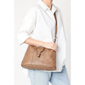 Taupe - Front - Dorothy Perkins Womens-Ladies Terry Zip Detail Tote Bag