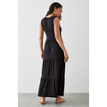 Black - Back - Dorothy Perkins Womens-Ladies Tiered Maxi Dress