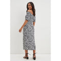 Monochrome - Back - Dorothy Perkins Womens-Ladies Floral Bardot Midi Dress