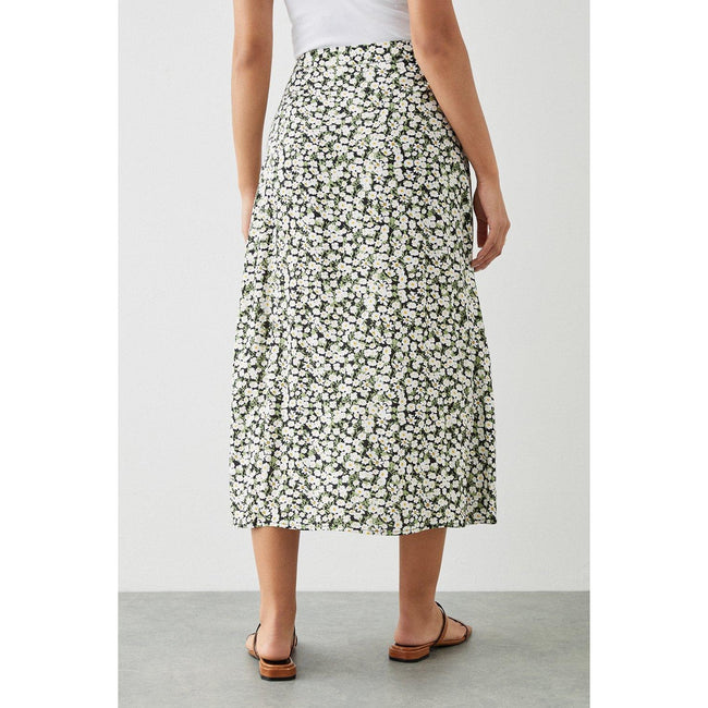 Dorothy Perkins Womens Ladies Ditsy Print Button Down Midi Skirt Discounts on great Brands