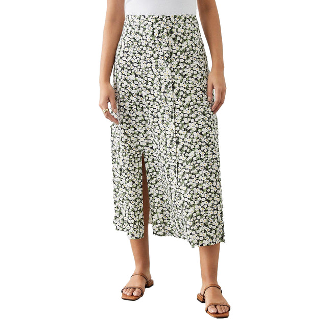 Dorothy Perkins Womens Ladies Ditsy Print Button Down Midi Skirt Discounts on great Brands