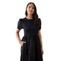 Black - Side - Dorothy Perkins Womens-Ladies Poplin Smock Midi Dress