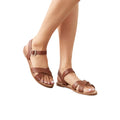 Tan - Front - Dorothy Perkins Womens-Ladies Florence Crossover Wide Flat Sandals