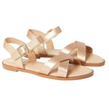 Rose Gold - Front - Dorothy Perkins Womens-Ladies Florence Crossover Wide Flat Sandals