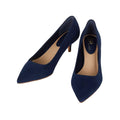 Navy - Front - Dorothy Perkins Womens-Ladies Dove Kitten Heel Wide Court Shoes