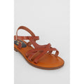 Tan - Side - Good For The Sole Womens-Ladies Megan Flexi Sole Sandals