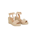 Taupe - Front - Dorothy Perkins Womens-Ladies Rebekah Peep Toe Wedge