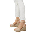 Taupe - Side - Dorothy Perkins Womens-Ladies Rebekah Peep Toe Wedge