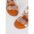 Rose Gold - Side - Dorothy Perkins Womens-Ladies Felicity Twisted Flexi Sole Flat Sandals