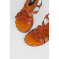 Tan - Side - Dorothy Perkins Womens-Ladies Felicity Twisted Flexi Sole Flat Sandals