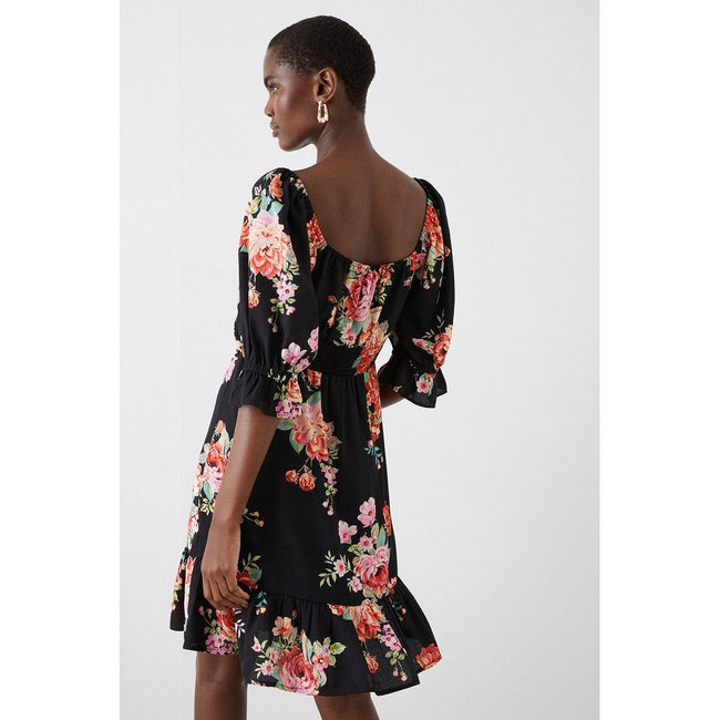 Dorothy perkins black hot sale floral dress