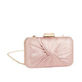 Blush - Front - Dorothy Perkins Beaut Satin Clutch