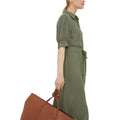 Khaki - Lifestyle - Dorothy Perkins Womens-Ladies Belt Midi Shirt Dress