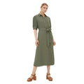 Khaki - Front - Dorothy Perkins Womens-Ladies Belt Midi Shirt Dress