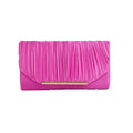 Pink - Front - Dorothy Perkins Womens-Ladies Bailey Rouched Satin Clutch