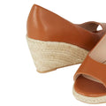 Tan - Side - Good For The Sole Womens-Ladies Heather Peep Toe Wide Wedges