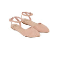 Blush - Front - Dorothy Perkins Womens-Ladies Poppy Open Back Ballerina Flats