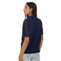 Navy - Back - Dorothy Perkins Womens-Ladies Dobby Chiffon Shirred Hem Blouse