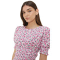 Pink - Lifestyle - Dorothy Perkins Womens-Ladies Ditsy Print Shirred Waist Midi Dress